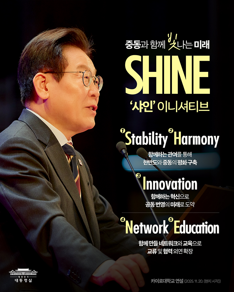 ‘샤인’ 이니셔티브로 한반도-중동 평화와 공동 번영의 길 열린다